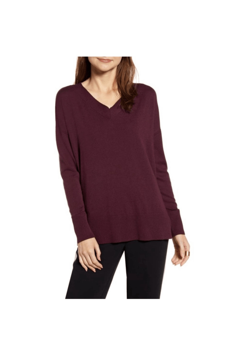 Revolve Chelsea 28 Sweater Cashmere Soft V-Neck Purple XS